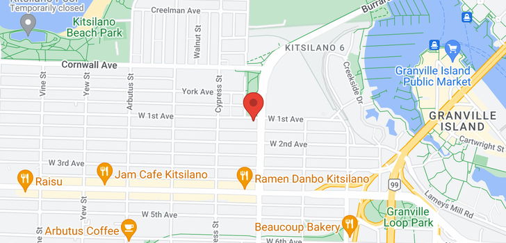 map of 504 1808 W 1ST AVENUE
